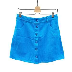 JUNGMAVEN Robin’s Egg Blue Vassar Mini Skirt Medium M
